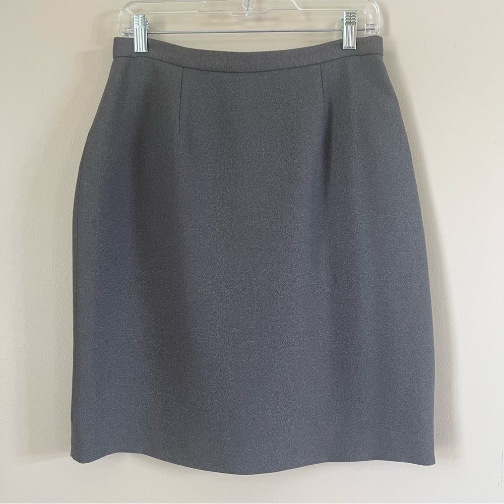 VTG Casual Corners Annex Gray Lined Pencil Coprcore Business Career Skirt SZ 10